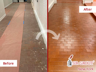Before and After Picture of a Hard Surface Restoration in Upper West Side 