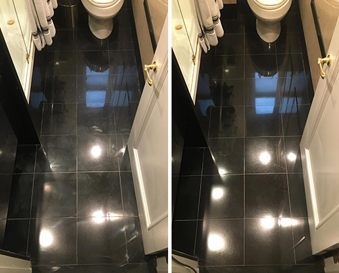 Floor Before and After Our Hard Surface Restoration Services in Manhattan, NY