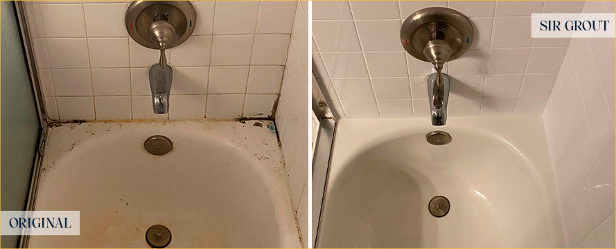 Shower Before and After Our Superb Caulking Services in Soho, NY