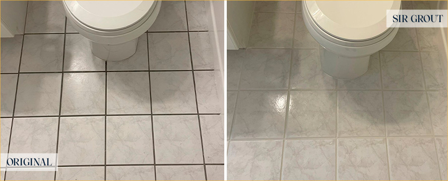 Floor Before and After an Excellent Grout Sealing in Soho, NY