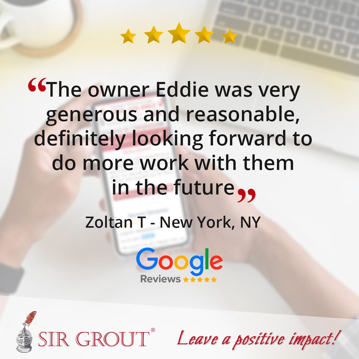 The owner Eddie very generous and reasonable, definitely looking forward to do more work with them in the future