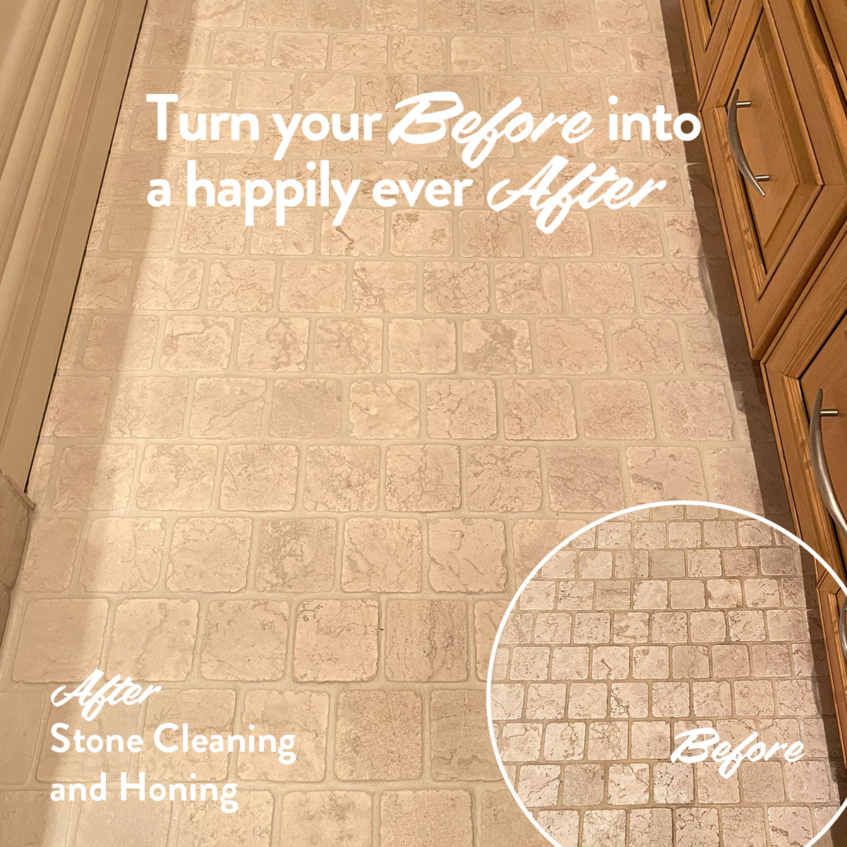 Stone and Grout Cleaning and Color Sealing